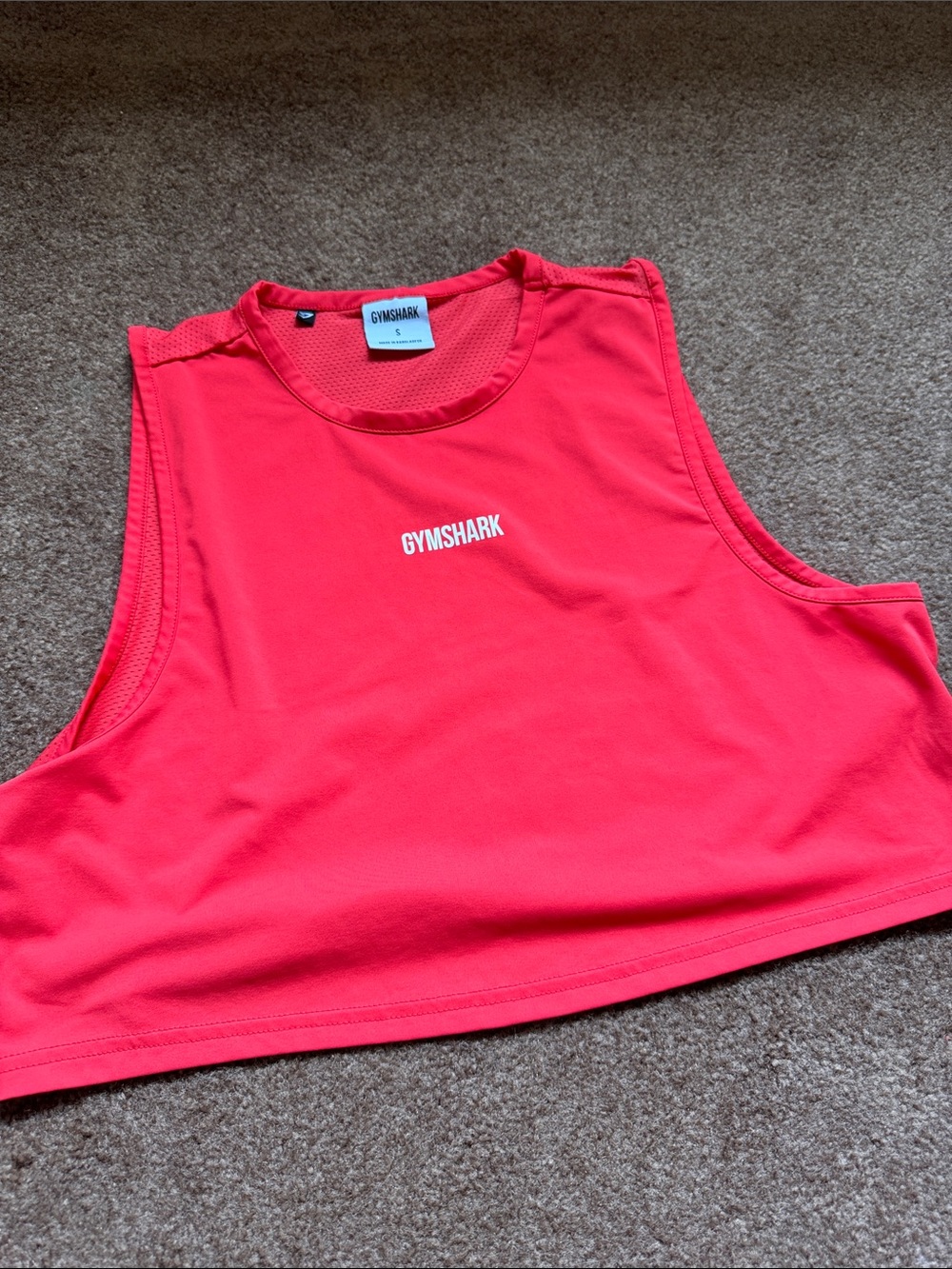 Gymshark Bright Red Cropped Workout Tank